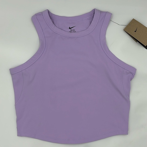 Nike Tops - Nike One Fitted Dri-FIT Cropped Tank Top in Lilac Bloom
